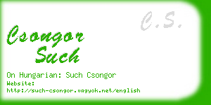 csongor such business card